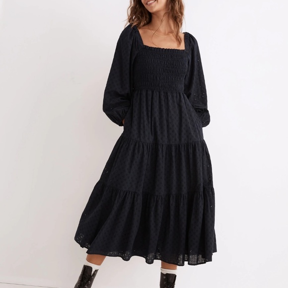 Madewell | Lucie Cutout-Back Midi Dress - Picture 1 of 8
